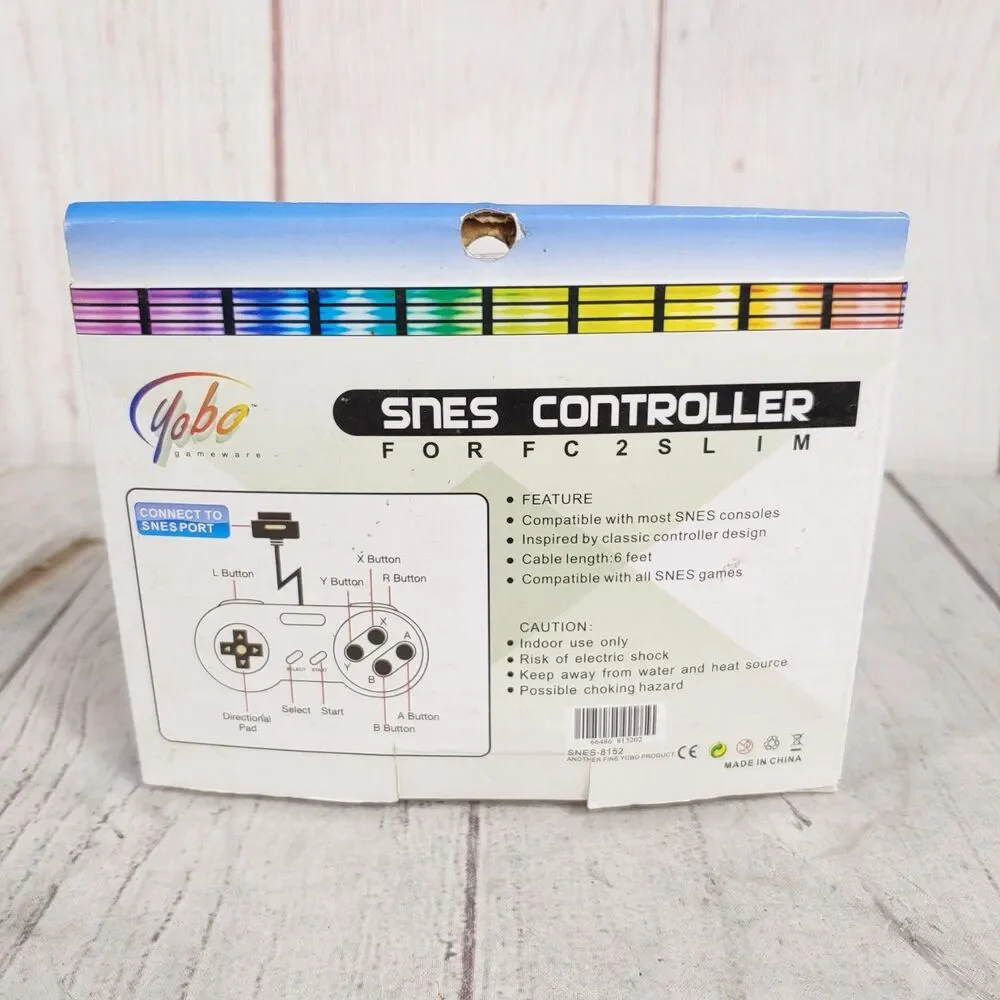 Yobo Gameware SNES Controller For FC 2 Slim & Super Nintendo Wired Gamepad USED